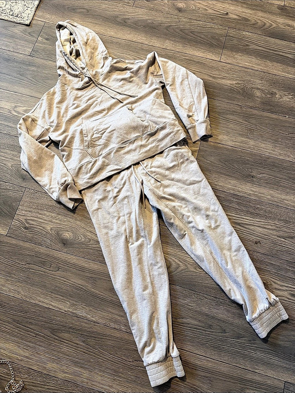 FLX Beige Hoodie & Jogger Set Size Medium